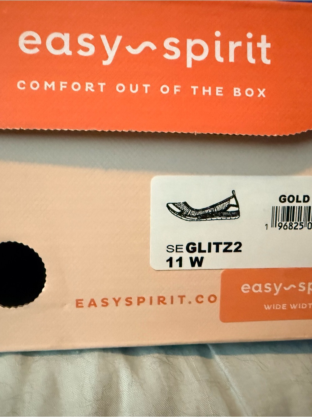 Easy Spirit Glitz2 Ballet Flat in Gold size 11W
